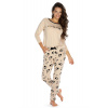 Piu Bella Dámske pyžamo PDD-08 Farba: Béžová, Veľkosť: 36