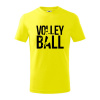 Volleyball nápis - Tričko detské bavlnené - 104-110cm / 3-4 roky ( Citrónová )