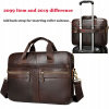 2099-Darkffee Westal 15,6 '' LoPtop Bag for For (2099 Tmavá káva na ramene kufríka vyrobená zo skutočnej kože)