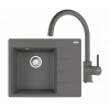 FRANKE SETG270ŠK fragranitový drez 620x500mm CNG 611-62TL/2+batéria FC 6018.084 Šedý Kameň FRA 114.0700.772