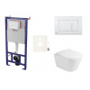 Siko Cenově zvýhodněný závěsný WC set SAT do lehkých stěn / předstěnová montáž+ WC Glacera Ava SSAVA20K