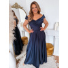 ZAZZA Spoločenské šaty s odhalenými ramenami - tmavomodrá Veľkosť: XXXXL