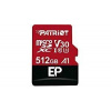 Patriot 512GB microSDXC V30 A1, class 10 U3 100/80MB/s + adapter PEF512GEP31MCX