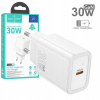 Nabíjačka Hoco N62, 1× USB-C PD 30W GaN, biela