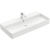 VILLEROY & BOCH Memento 2.0 závesné umývadlo s otvorom, s prepadom, 1000 x 470 mm, Stone White, s povrchom CeramicPlus, 4A22A5RW