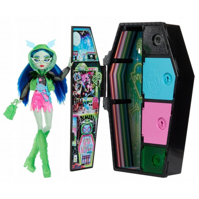 Mattel - Monster High Skulltimate Secrets Neon Frights Ghoulia Yelps Fluorescent