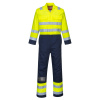 Portwest BIZ7 Hi-Vis Nehorľavá antistatická reflexná kombinéza žltá/tmavomodrá 4XL