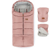 Petite & Mars Súprava zimný fusak Jibot 3 v 1 + rukavice na kočík Jasie Dusty Pink 8596202003861