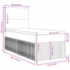 vidaXL Posteľný rám boxsping s matracom hnedý 90x200 cm látka - Hnedá - 206035-139666