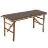Skládací zahradní lavice s poduškou 118 cm bambus Hnědošedá 3063857