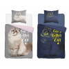 Detexpol Obliečky Mačka life svietiace Bavlna 140x200 70x80