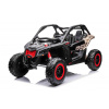 Beneo Elektrické autíčko Can-am Maverick, čierny, dvojmiestne, odpružená zadná náprava, 2,4 Ghz diaľkové ovládanie, prenosná batéria, 4 x 35W Motory, EVA kolesá, koženkové sedadlá, MP3 prehrávač so vs