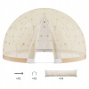 VEVOR Záhradný kupolový stan 3,65 x 2,2M PVC (Kupolový stan 3,66M Hrúbka 0,3MM Dvojvrstvový bublinkový stan)