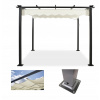 Záhradná terasa pergola 3x3 Metal Béžová s rolovacou strechou, altánok HDM (Záhradná terasa pergola 3x3 Metal Béžová s rolovacou strechou, altánok HDM)