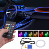 INTERIÉROVÉ OSVETLENIE AUTA LED RGB OPTICKÉ VLÁKNO AMBIENTNÉ SVETLO 8M APLIKÁCIA