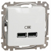 Zásuvka 2x USB Schneider Electric SEDNA biela SDD111401