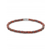 Rebel & Rose Bracelet Glass Rocks Red Jazz RR-40117-S-S