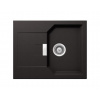 SCHOCK Manhattan - Granitový drez, 64x51 cm, s ovládaním odtoku, Nero MAND100XSAGNE