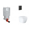 Grohe Uniset Set predstenovej inštalácie, klozetu, dosky SoftClose a tlačidla Even, Triple Vortex, phantom black SANI15BB5104-GR