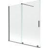 Mexen Velar 2-krídla vaňová zástena posuvná 160 x 150 cm, transparentná, pištoľová šedá kartáčovaná - 896-160-000-01-66