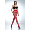 Zvodné crotchless lesklé pančuchy HIP GLOSS 20 DEN Amour, Veľkosť L/XL, Farba Červená
