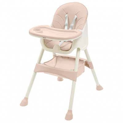 BABY MIX Jedálenská stolička Baby Mix Nora dusty Pink