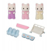 Sylvanian Families Květinová kočičí trojčata s kočárkem