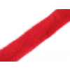 Všívacia odevná / dekoračná kožušina okrúhla šírka 3 cm červená 1m