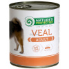 Natures P dog konzerva adult veal 800g