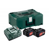 Metabo Základná sada Metabo 2x Li-Power akumulátor 18 V 5,2 Ah CAS Li-Ion ( 2x 625028000 ) + rýchlonabíjačka ASC 145 ( 627378000 ) + MetaLoc