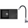 Set Sinks G23026 (dřez Amanda 860 Pureblack 26 + baterie Elasta Nerez/Černá)