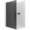 CERANO - Sprchová zástena Walk-in Crystal Ľ/P - 10 mm - bezvzperový systém - čierna matná, grafitové sklo - 150x200 cm
