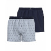 Boxerky BUGATTI pánske 2-PACK 50240 5100 FLORENZ 658 Modrá vzor - XXL
