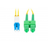 LANBERG optický patch cord SM LC/UPC-SC/APC duplex 1m LSZH G657A1 průměr 3mm žlutá