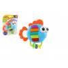 Teddies Hrkalka/hryzátko ryba piánko plast 14x14cm na batérie so zvukom, svetlom na karte 3m+