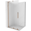 Mexen Velar L, posuvná sprchová zástena Walk-in 120 x 200 cm, 8mm sklo námraza, ružové zlato, 871-120-003-33-60