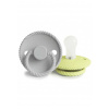 Frigg Dvojbalenie cumlíkov frigg rope silver gray/ green tea, 0-6m, silikón