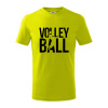 Volleyball nápis - Tričko detské bavlnené - 104-110cm / 3-4 roky ( Limetková )