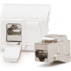 Keline zásuvkový modul Cat 6A pre Legrand® MosaicTM, osadený s 2xKEJ-C6A-S-10G