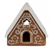 Clayre & Eef Porcelánový svietnik perníková chalúpka Gingerbread House - 8*7*7 cm - Clayre & Eef