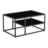 Ti'me KONFERENČNÝ STOLÍK, čierna, kov, sklo, 90/60/45 cm - Stolíky do obývačky - 001088003702