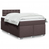 Box spring postel s matrací tmavě hnědá 120x200 cm textil Hnědá 3288172