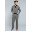 Italian Fashion Pánske elegantné bavlnené pyžamo Italian Fashion Profit, Veľkosť M, Farba šedá