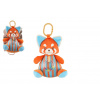 Teddies Líška plyš 22cm záves na postieľku/kočík naťahovací hrací strojček na karte v sáčku 0+