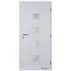 Doornite CPL-Premium laminátové QUADRA 4 SKLO Biela Premium interiérové dvere CPLP-QUADRA4S-Biela