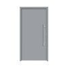 Hliníkovo-oceľové vchodové dvere pasívne Apollon 110 x 210 cm P sivé
