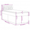 vidaXL Posteľný rám boxsping s matracom krémový 90x200 cm látka - Krémová - 156777-90465