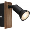 Globo Lighting Drew nástenná lampa 1x35 W čierna-drevená 57998-1W