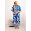 Legínovo Dámska plus size sada z viskózy s geometrickou potlačou čierna Farba: Modrá, Veľkosť: UNI