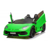 Elektrické autíčko Lamborghini Aventador 24V Dvojmiestne, Zelené lakované, 2,4 GHz DO, Mäkké PU Sedadlá, LCD Displej, odpruženie, vertikálne otváracie dvere, mäkké EVA kolesá, 2 X 45W MOTOR, ORIGINAL